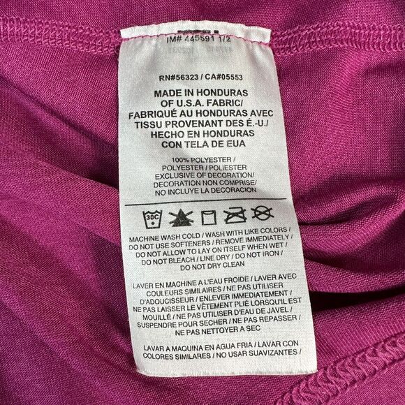 Nike Dri Fit REGULAR FIT Women's Size Small Purple V Neck Athletic T Shirt Top - Picture 8 of 9